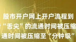 股市开户网上开户流程到送达消费者“舌尖”的流通时间被压缩至“分钟级”