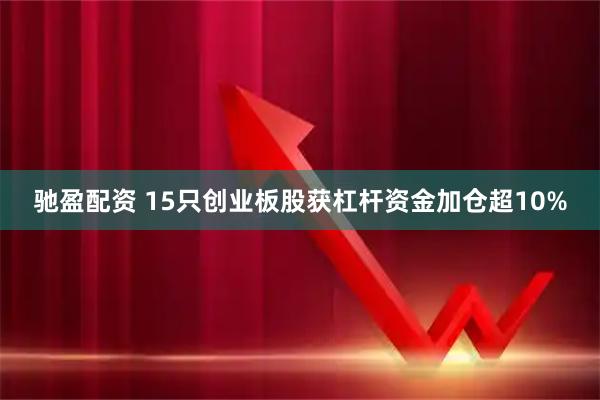 驰盈配资 15只创业板股获杠杆资金加仓超10%